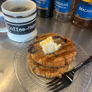 Smashed Banana Nut Muffin Stack w/Whipped Cre